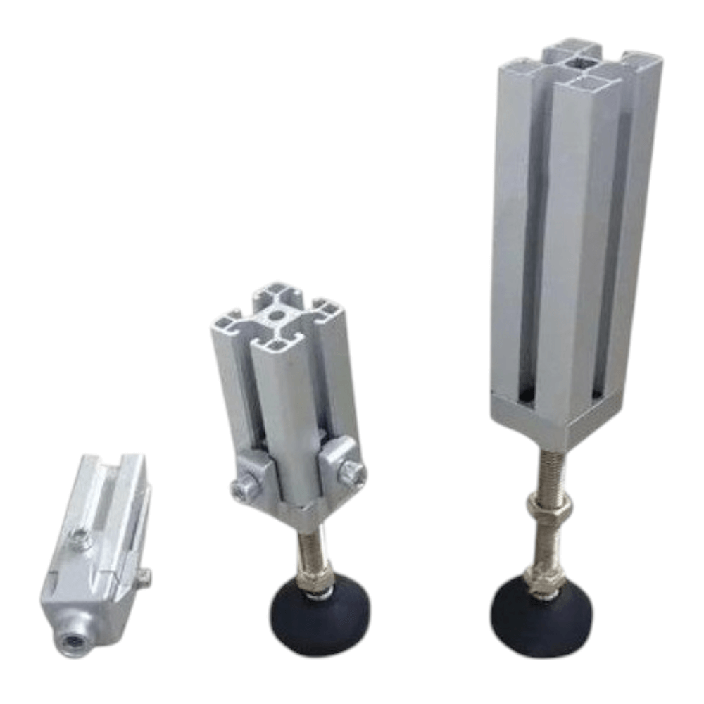 Base y pata ajustable perfil Tslot 40X40 mm (pack 4und)