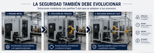 Seguridad para máquinas con perfiles T-slot: guía de diseño modular