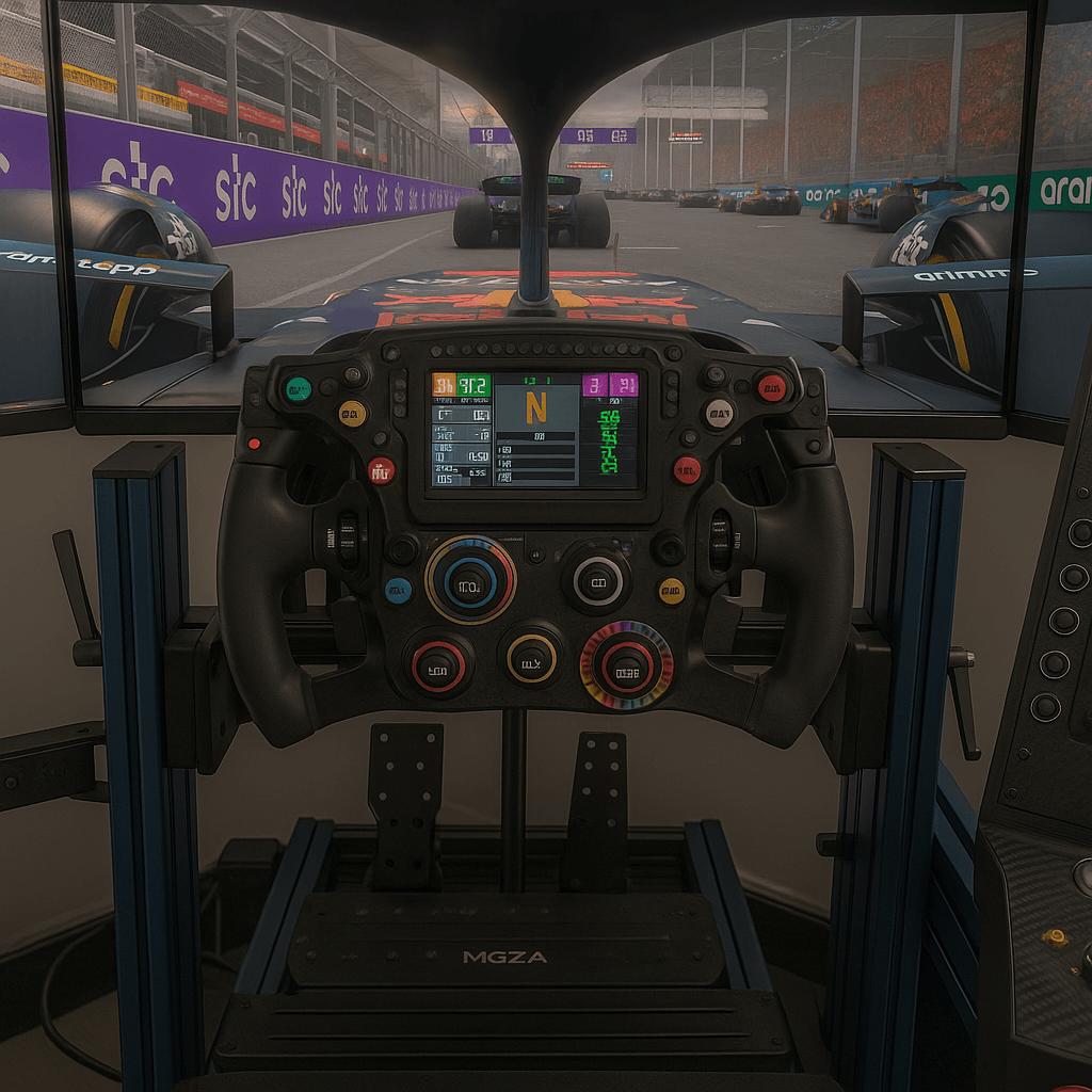 simracing cockpit hecho con perfiles tslot