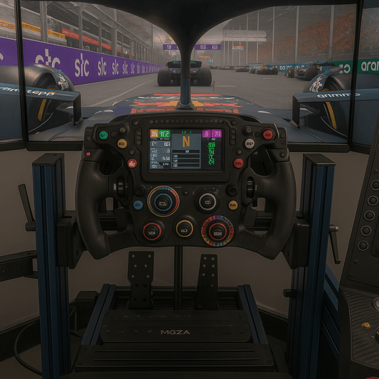 simracing cockpit hecho con perfiles tslot
