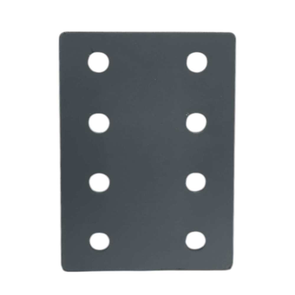 Placa Unión rectangular para perfil tslot 40x80 mm mate (pack 2und)