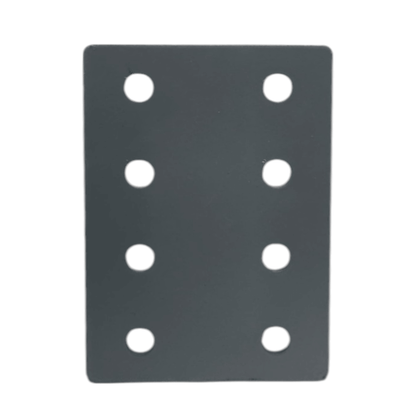 Placa Unión rectangular para perfil tslot 40x80 mm mate (pack 2und)