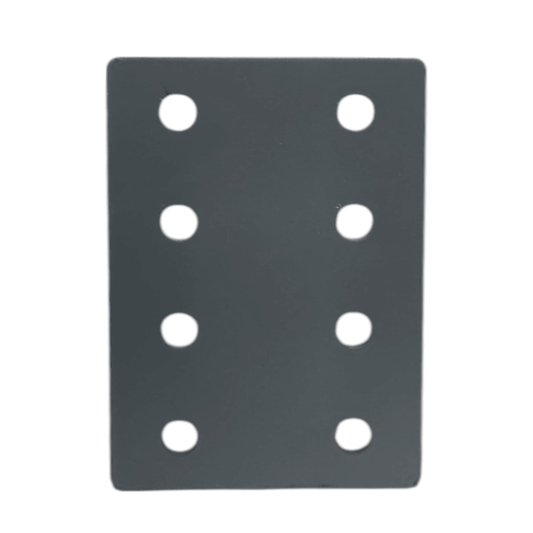 Placa Unión rectangular para perfil tslot 40x80 mm mate (pack 2und)