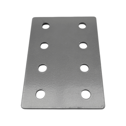 Placa Unión rectangular para perfil tslot 40x80 mm mate (pack 2und)