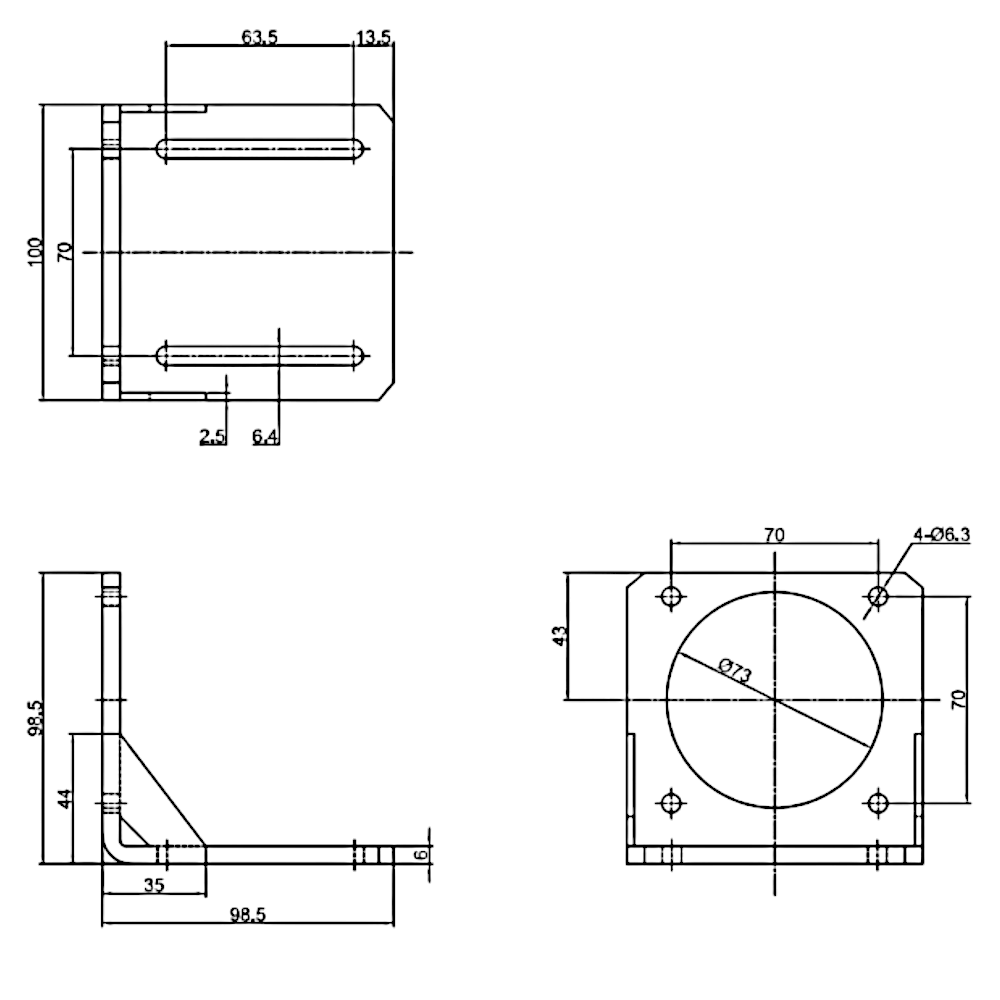 Base Soporte Metalico Motor Nema 34