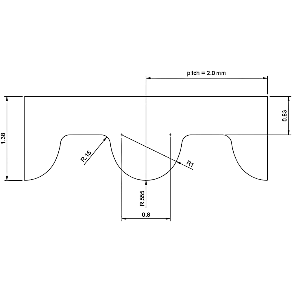 Correa Dentada GT2-10 mm (5Metros)