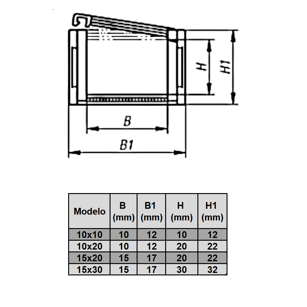 Correa porta cables 10x20 mm