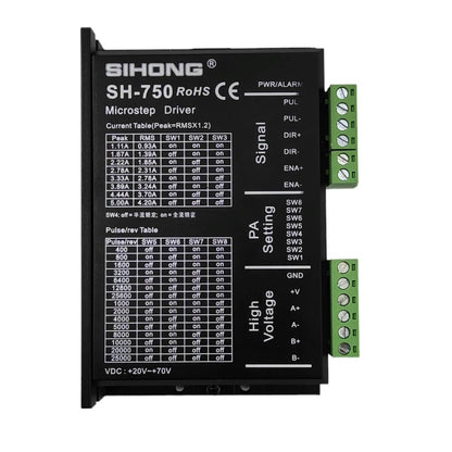 Driver controlador motor paso a paso 5A 2 fases de 5-24 VDC 200 KHz SH 750