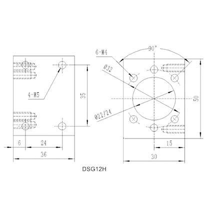 DSG12 Carcasa para tuerca de husillo SFU