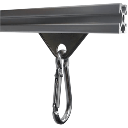 Base suspensión deslizante y mosquetón para perfil 30 / 40 mm