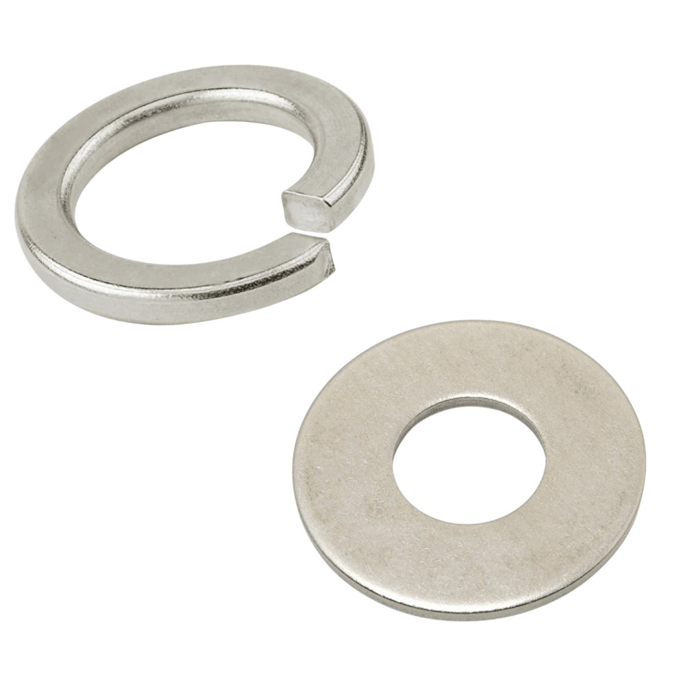 Golilla plana + presión M8 Acero inoxidable (pack 50 unds)