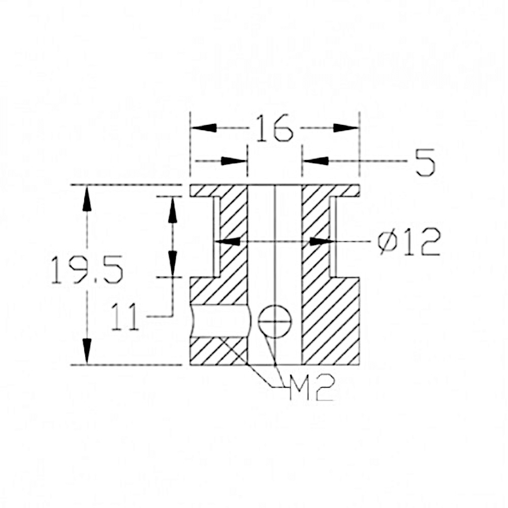 Polea Fija GT2-10 mm 20 dientes