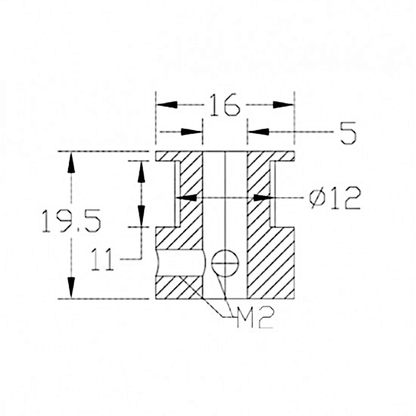 Polea Fija GT2-10 mm 20 dientes