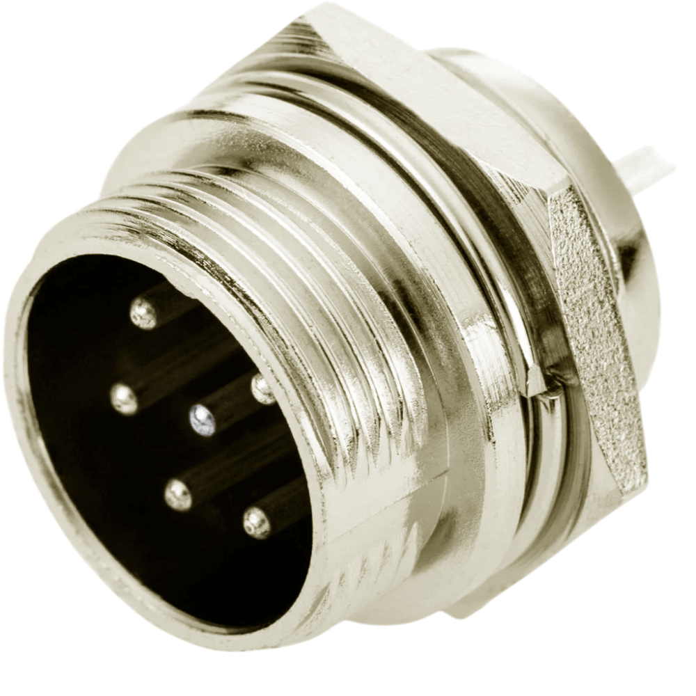 Conector para panel Macho GX16-6B de 6 pines