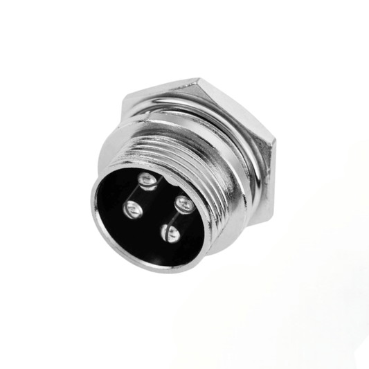 Conector para panel Macho 4 Pines Gx16-4B