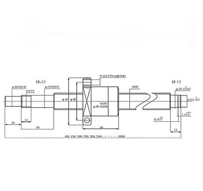 Kit Husillo hilo roscado SFU1605-1000 mm