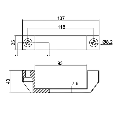 Manilla para perfil Tslot 30 / tslot 40 mm