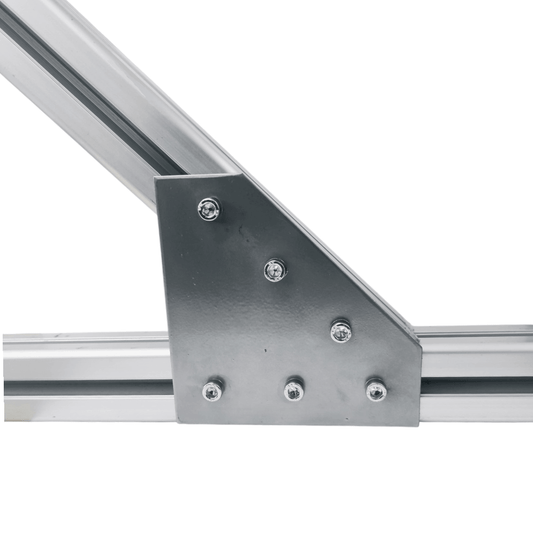 Placa escuadra 45° ángulo perfil estructural 45 mate (pack 2 und)