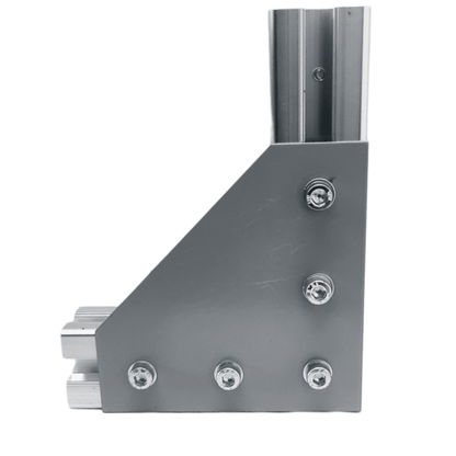 Placa escuadra 90° ángulo perfil estructural 30 mm mate (pack 2 und)