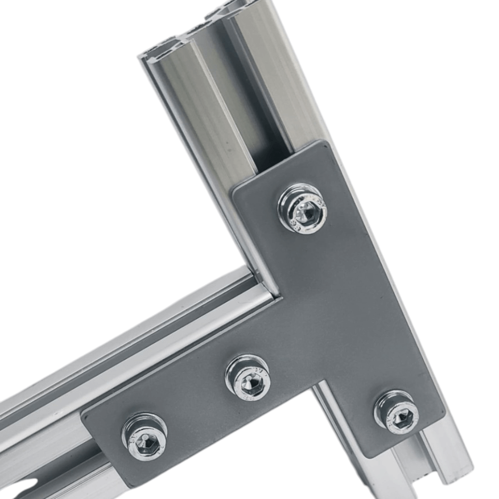 Placa Unión tipo T para perfil 30 mm mate (pack 2 und)