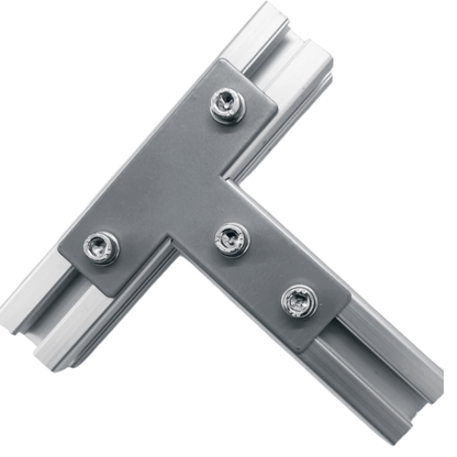 Placa Unión tipo T para perfil 30 mm mate (pack 2 und)
