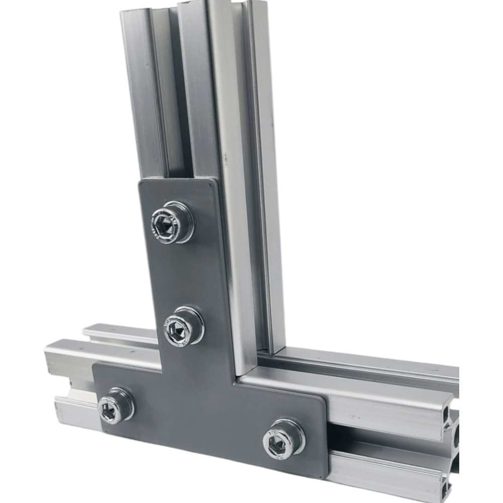 Placa Unión tipo T para perfil 30 mm mate (pack 2 und)