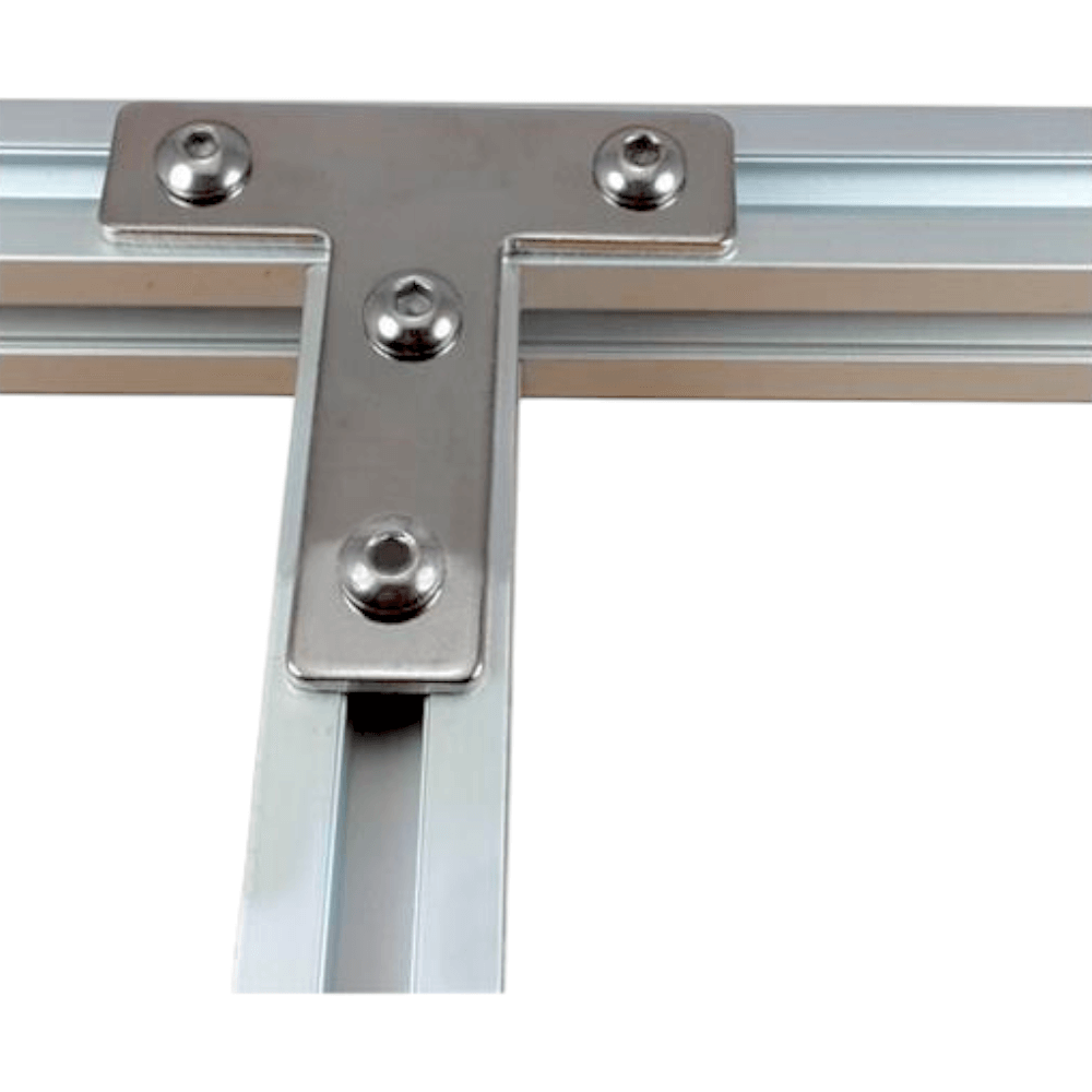 Placa Unión Tipo T Para Perfil Tslot 20X20 (pack 2 und)