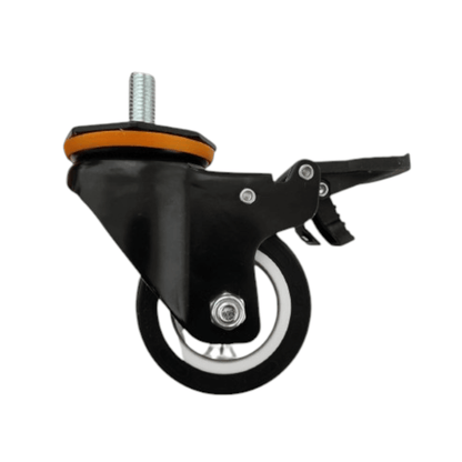 Rueda giratoria M12 con freno (pack 2 und)