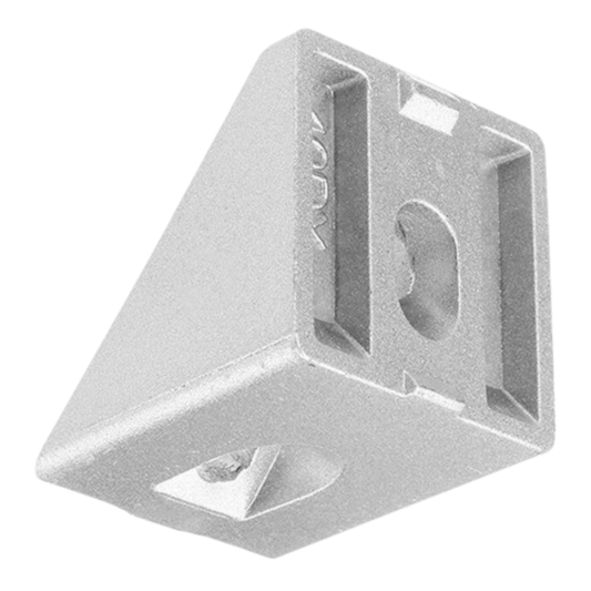 Detalle de Soporte ángulo 45° Perfil Tslot 30x30 mm (pack 2 und) (PC00134) para maquinaria CNC y automatización industrial