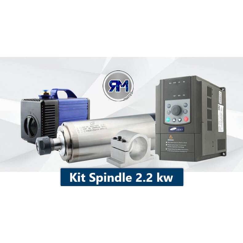 Kit Spindle router 2.2 Kw, 24.000 RPM refrigerado por agua