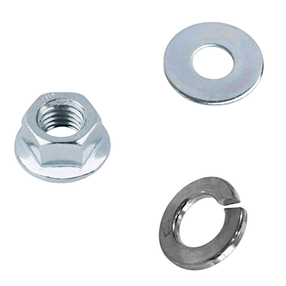 Tuerca Hexagonal M8 + Golilla Plana + Presión (pack 50 und)