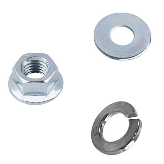 Tuerca Hexagonal M8 + Golilla Plana + Presión (pack 50 und)