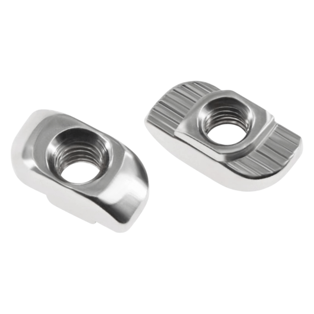 Placas Soporte Tipo L Mate Para Perfil TSLOT + Pernos + Golillas + Tuercas Tipo T (Pack 25 Placas)