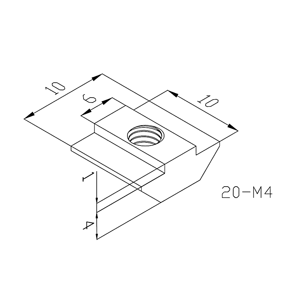 Placas Soporte Tipo L Cromada Para Perfil TSLOT + Pernos + Golillas + Tuercas Corredizas (Pack 25 Placas)